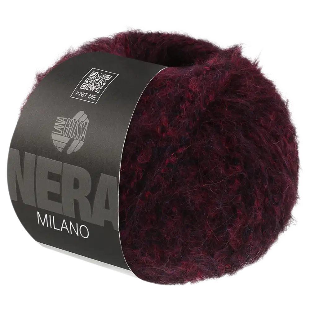 #Farbe_Lana Grossa Milano | 12 Dunkelrot-Schwarz meliert