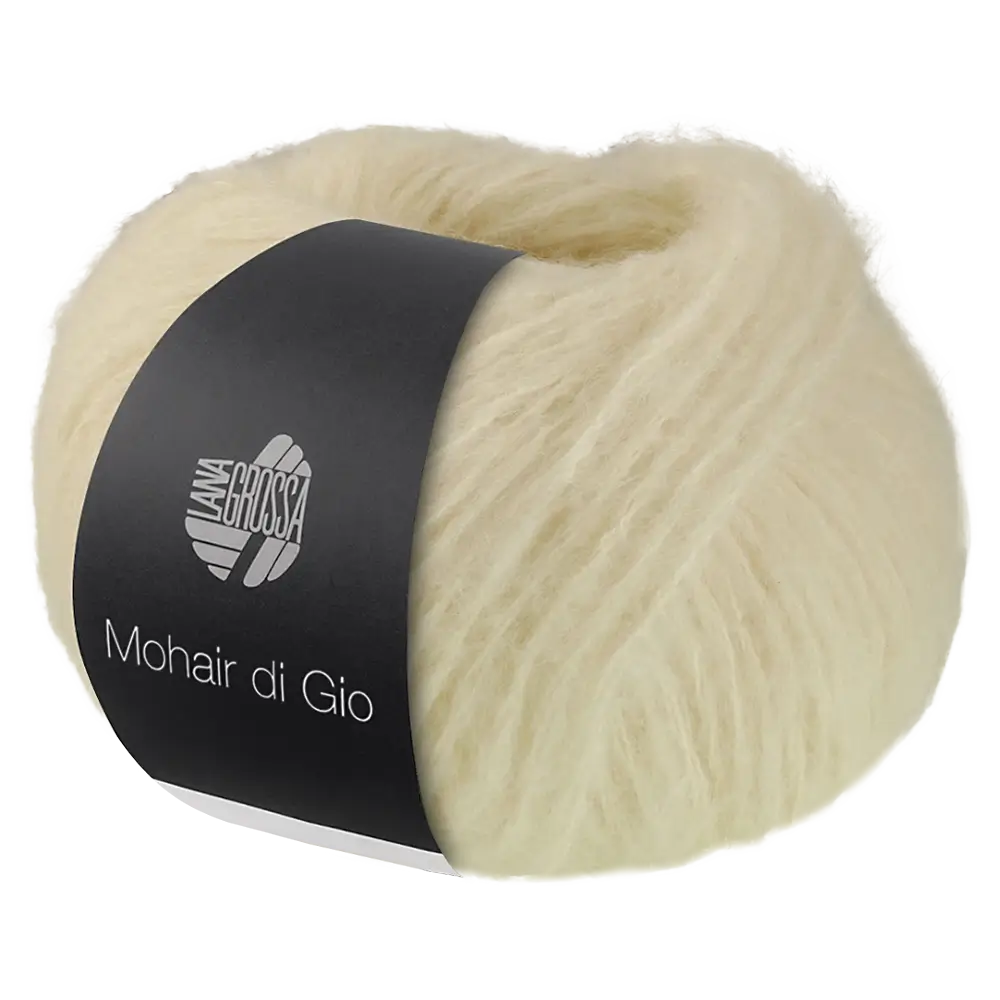 #Farbe_Lana Grossa Mohair di Gio | 09 Rohweiß