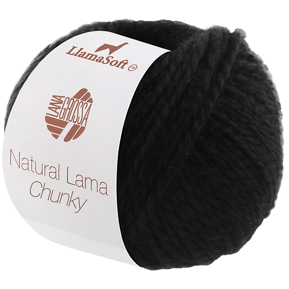 #Farbe_Lana Grossa Natural Lama Chunky | 08 Schwarz