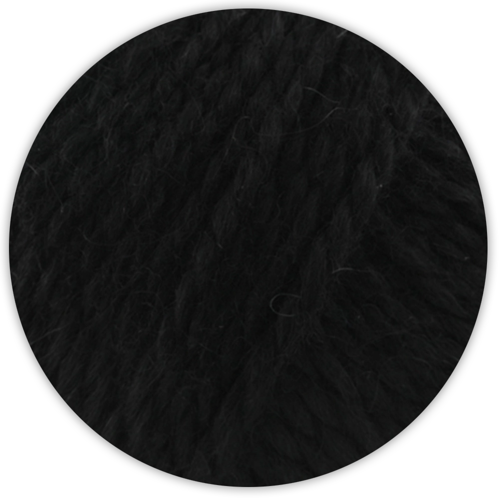 #Farbe_Lana Grossa Natural Lama Chunky | 08 Schwarz