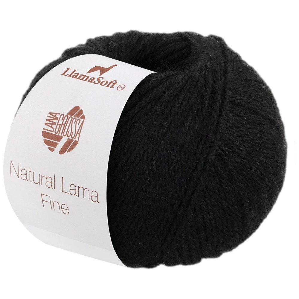 #Farbe_Lana Grossa Natural Lama Fine | 108 Schwarz