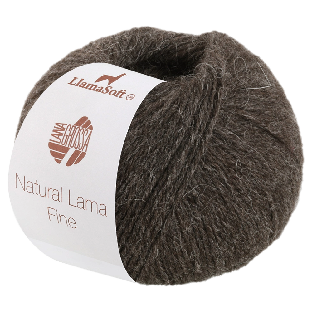 #Farbe_Lana Grossa Natural Lama Fine | 115 Schwarzbraun