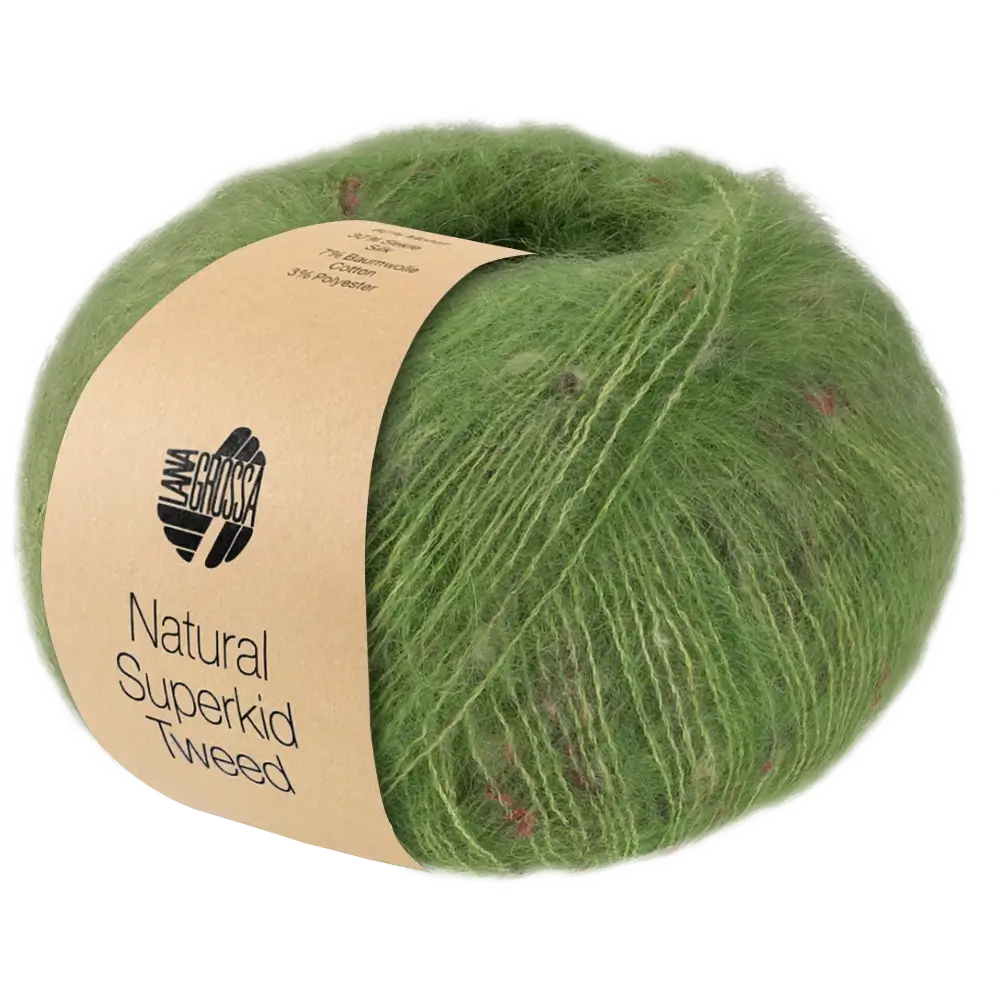 #Farbe_Lana Grossa Natural Superkid Tweed | 633 Apfelgrün