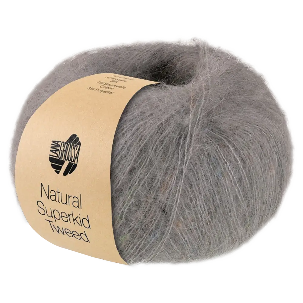 #Farbe_Lana Grossa Natural Superkid Tweed | 636 Mausgrau