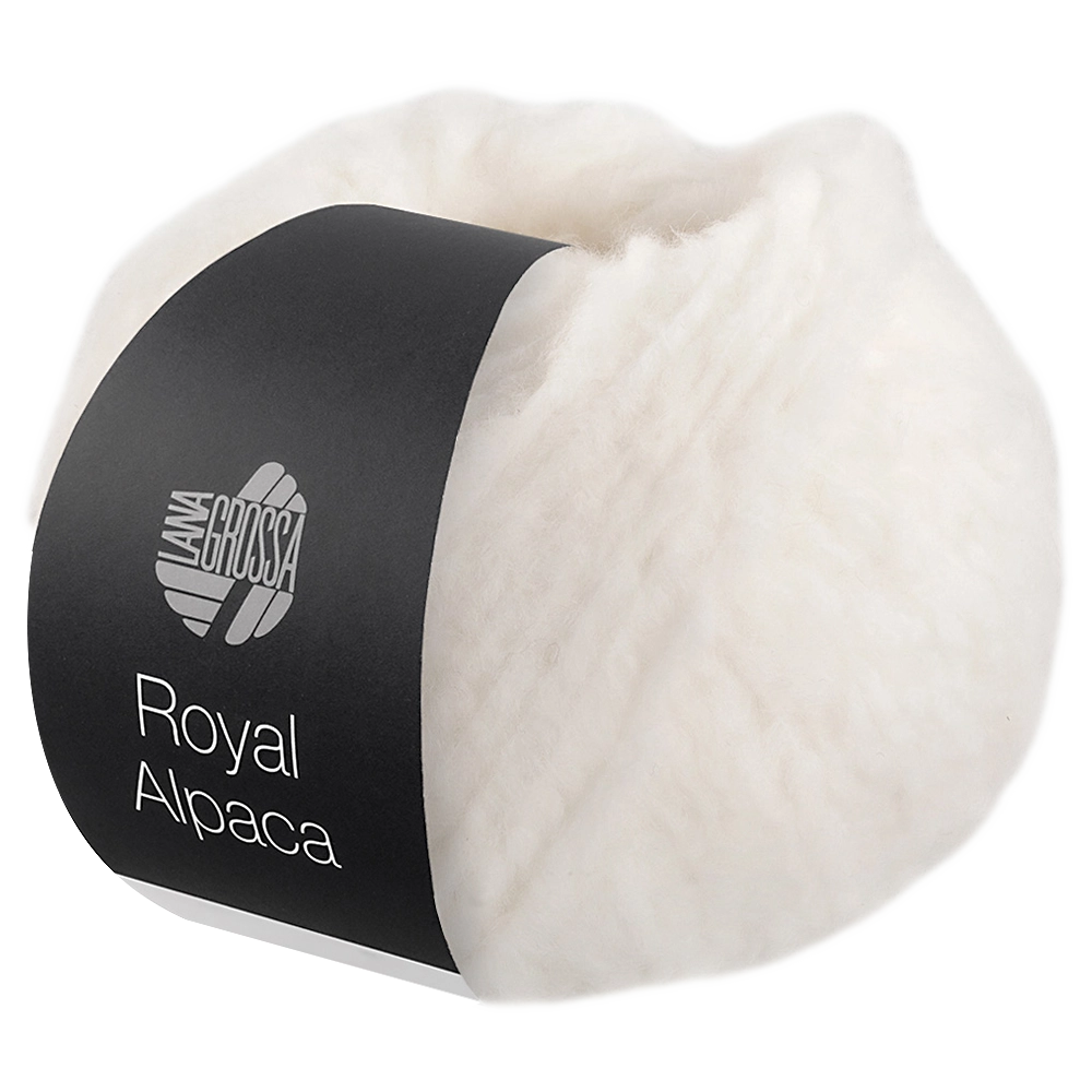 #Farbe_Lana Grossa Royal Alpaca | 01 Weiß