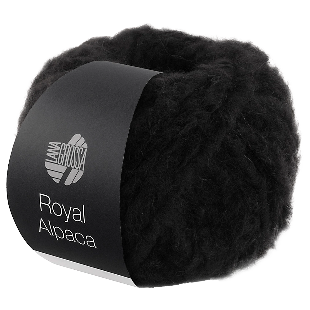 #Farbe_Lana Grossa Royal Alpaca | 14 Schwarz