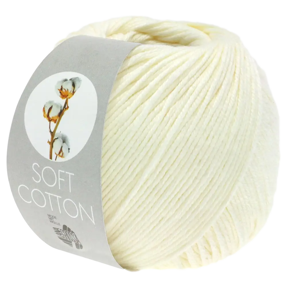 #Farbe_Lana Grossa Soft Cotton | 02 Ecru