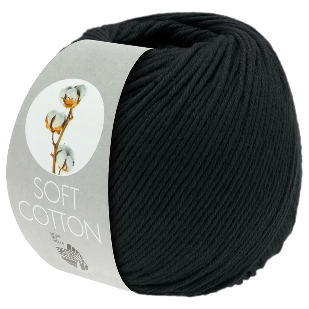 #Farbe_Lana Grossa Soft Cotton | 34 Schwarz