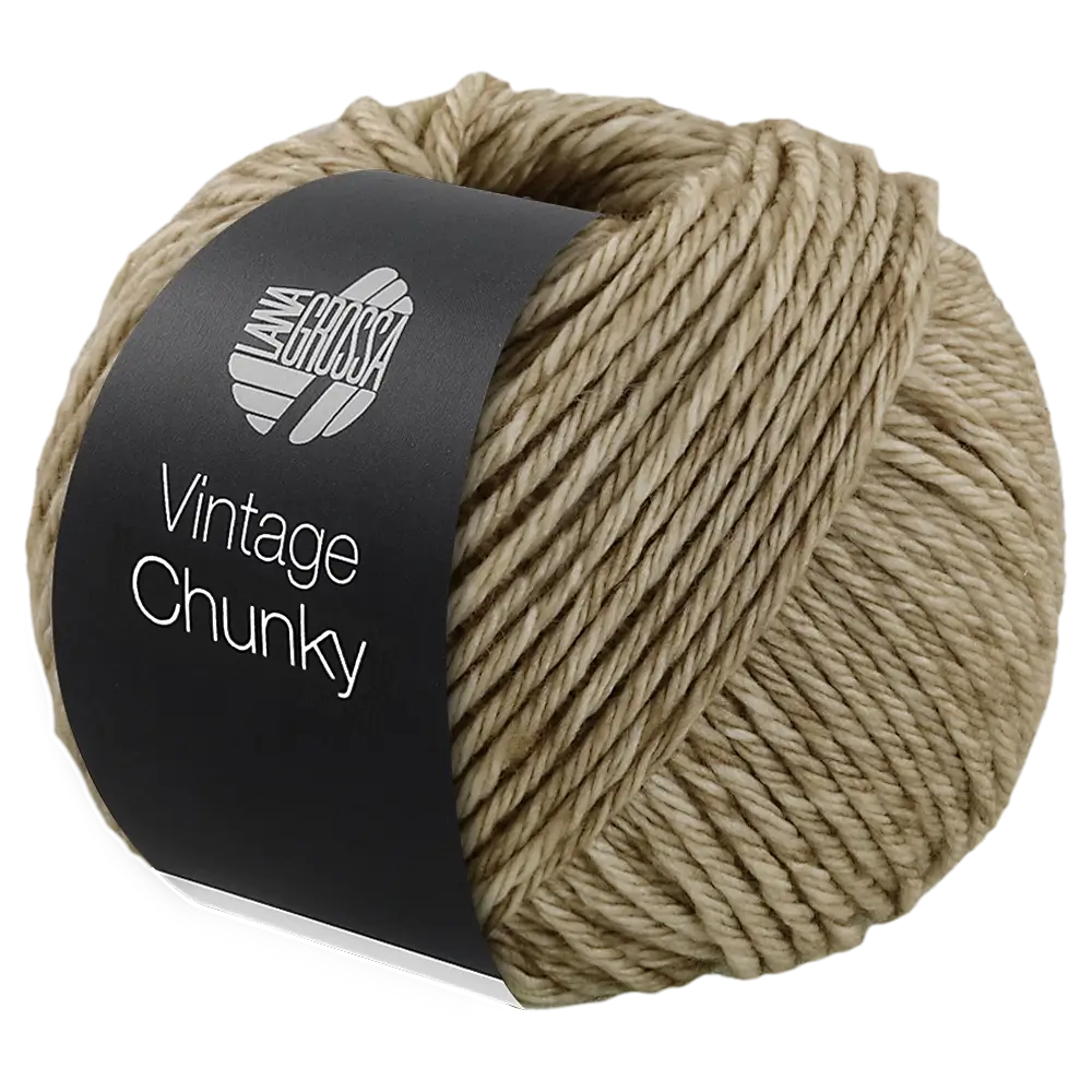 #Farbe_Lana Grossa Vintage Chunky | 01 Beige/Khaki