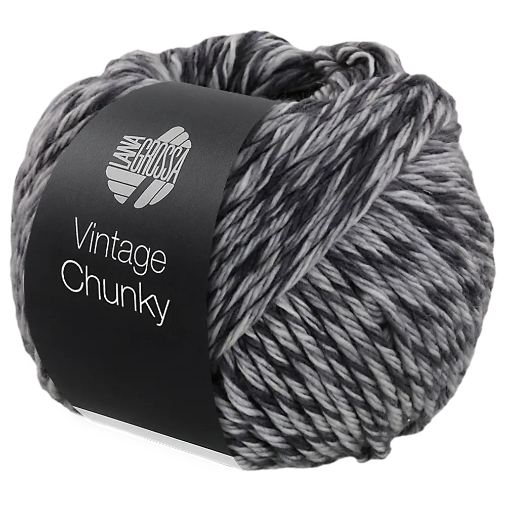 #Farbe_Lana Grossa Vintage Chunky | 13 Hellgrau/Dunkelgrau