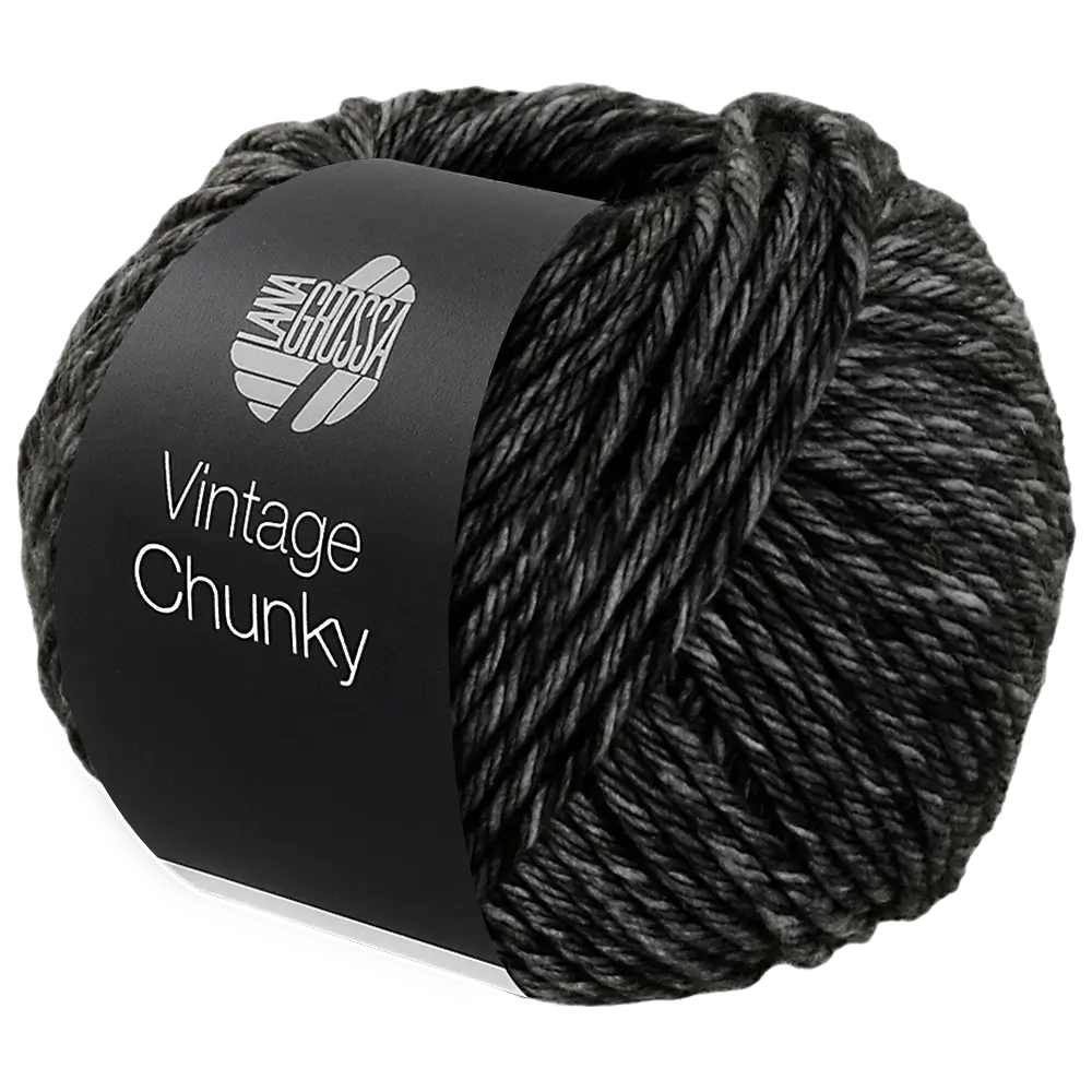 #Farbe_Lana Grossa Vintage Chunky | 14 Anthrazit/Schwarz