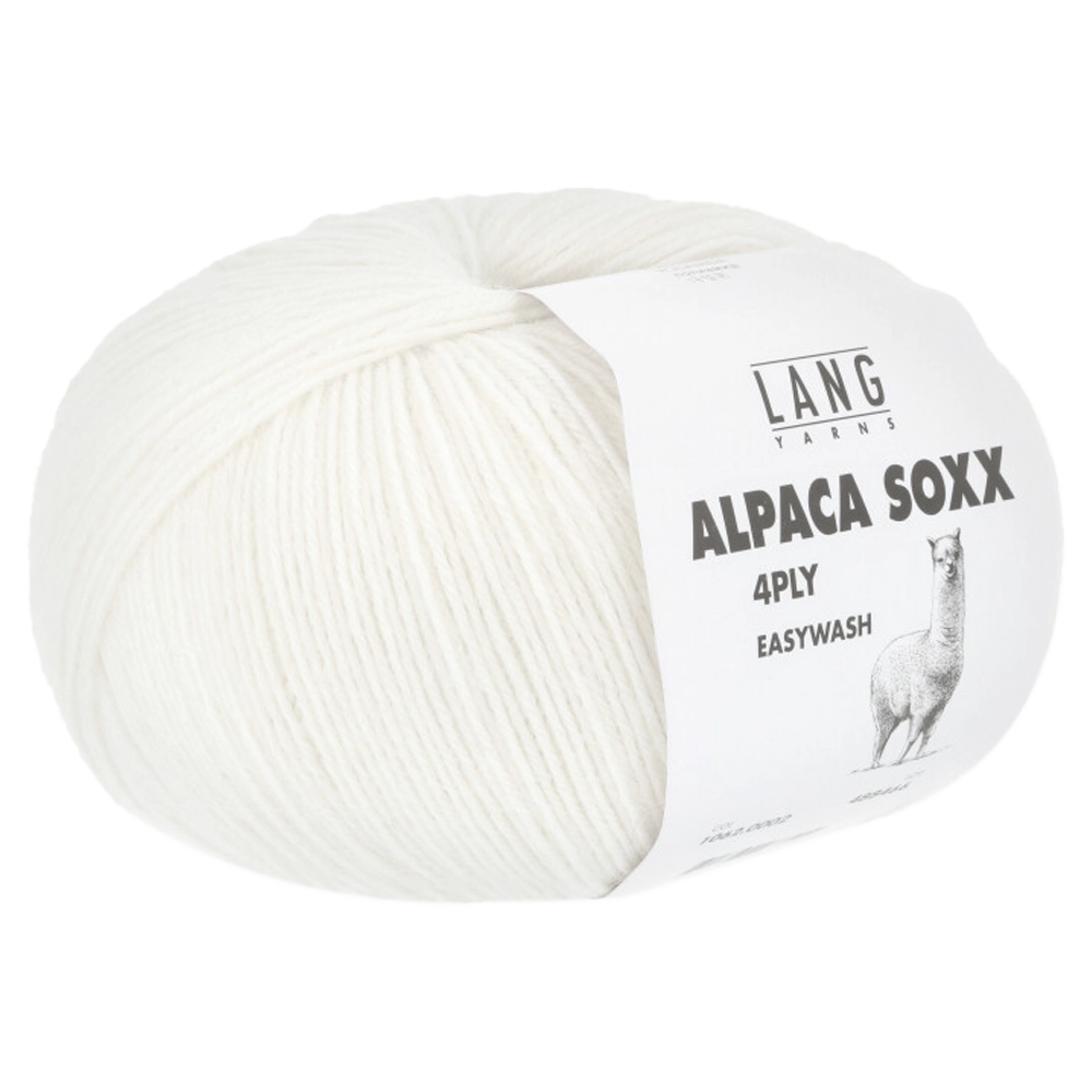 #Farbe_Lang Yarns Alpaca Soxx 4-fach | 002 Weiß