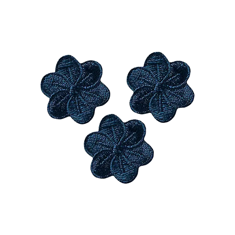 #Farbe_Applikation | Blume Dunkelblau 06666