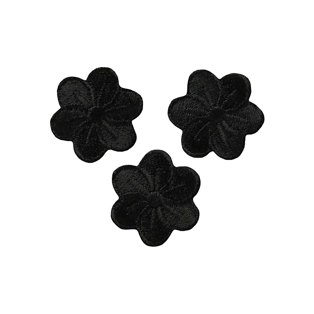 #Farbe_Applikation | Blume Schwarz 06662