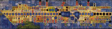 #Farbe_Opal Hundertwasser | 1437 Singender Dampfer in Ultramarin III (150)