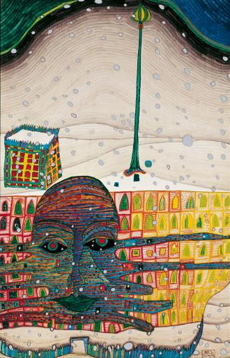 #Farbe_Opal Hundertwasser | 2104 Winterbild - Polyp - Wintergeist (625)