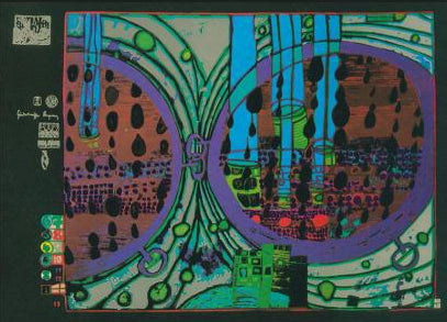 #Farbe_Opal Hundertwasser | 2106 Regen auf Regentag (676A)