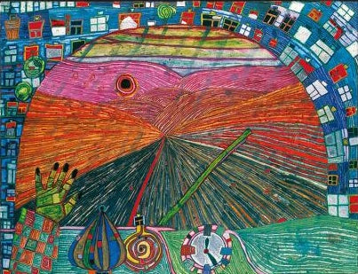 #Farbe_Opal Hundertwasser | 2107 Der Weg von dir zu mir zurück (823)