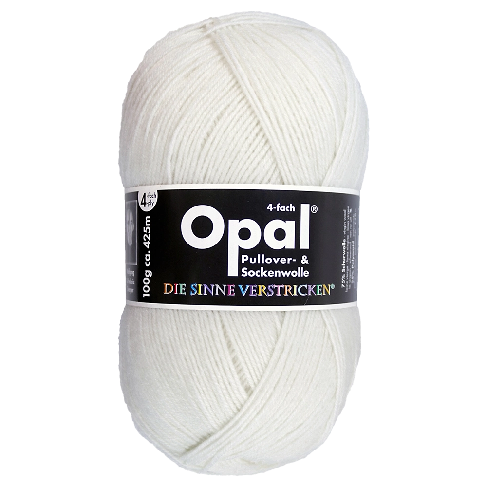 #Farbe_Opal Uni 4-fach | 2620 Hartweiß