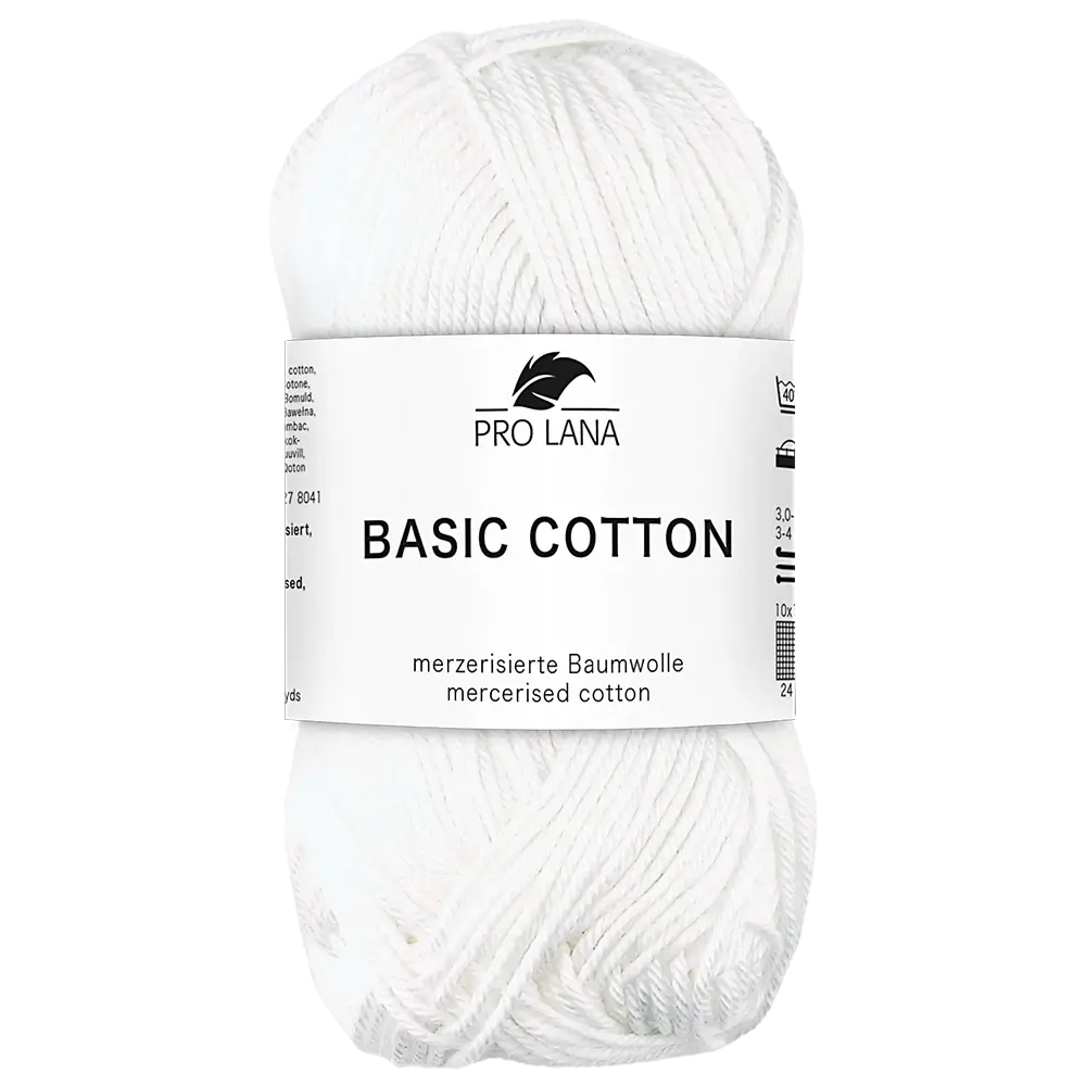 #Farbe_Pro Lana Basic Cotton | 01 Weiß