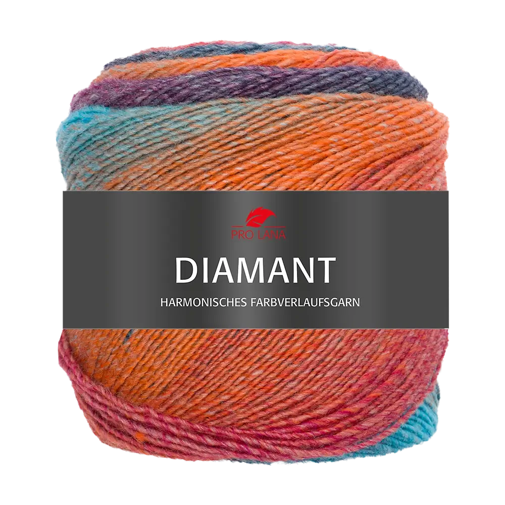 #Farbe_Pro Lana Diamant | 98 Türkis-Blau-Orange