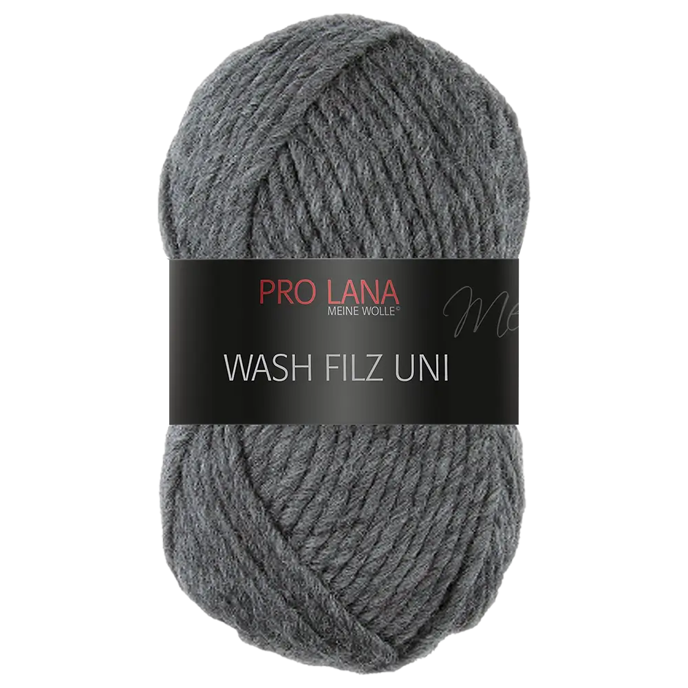 #Farbe_Pro Lana Wash Filz Uni | 195 Anthrazit