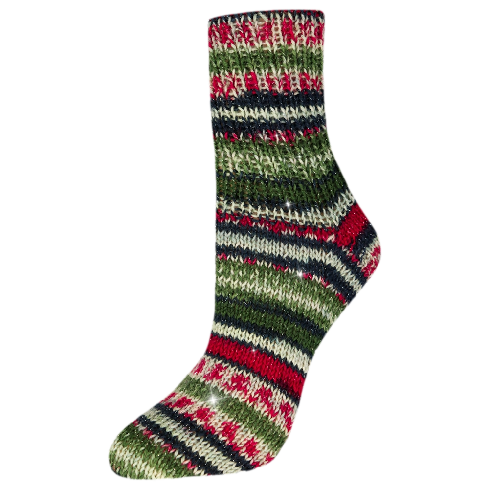 #Farbe_Rellana Flotte Socke Christmas 2024 | 4-fach Metallic