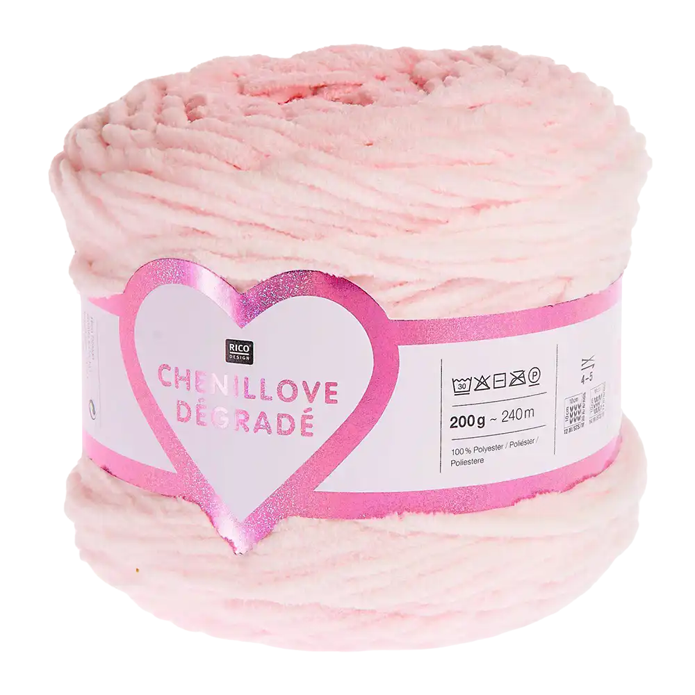 #Farbe_Rico Design Chenillove Dégradé | 002 Rosa