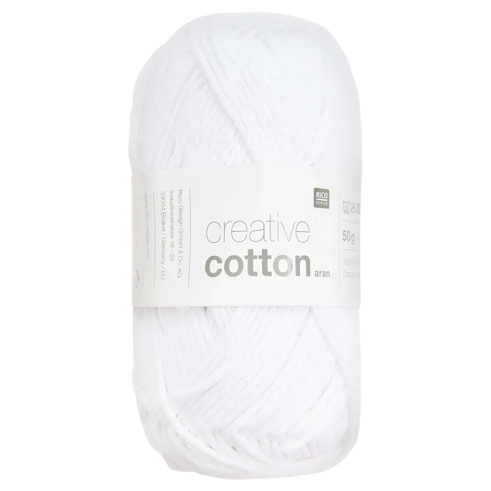 #Farbe_Rico Creativ Cotton Aran | 80 Weiß