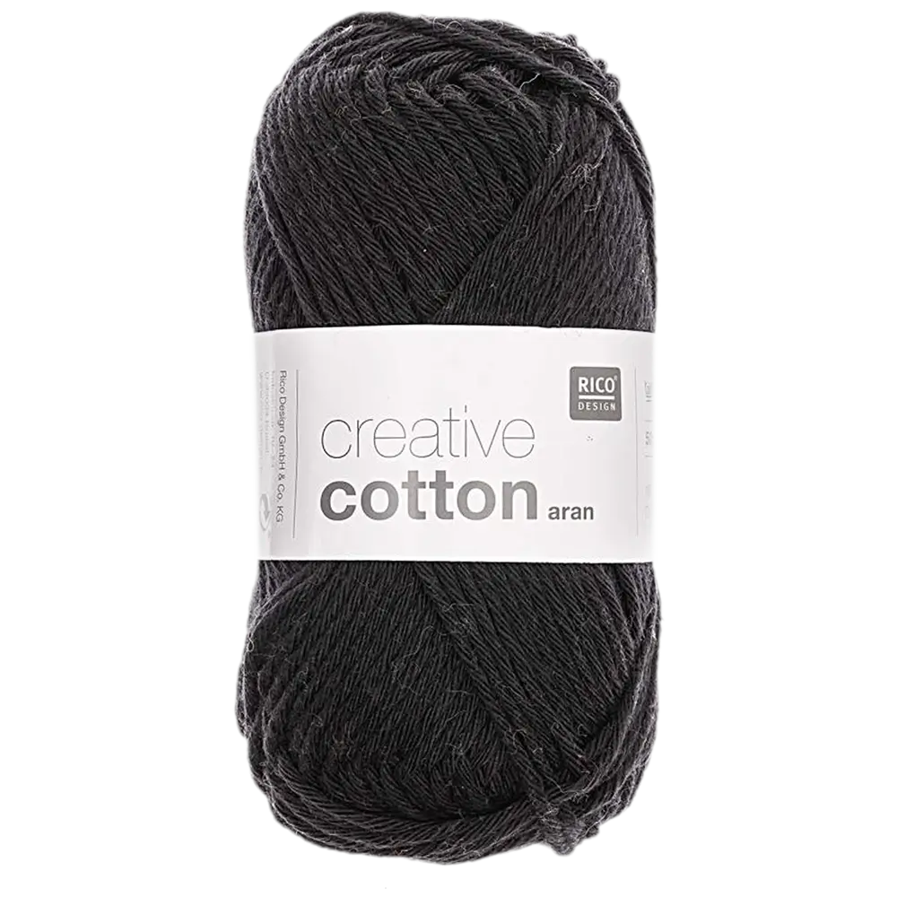 #Farbe_Rico Creativ Cotton Aran | 90 Schwarz