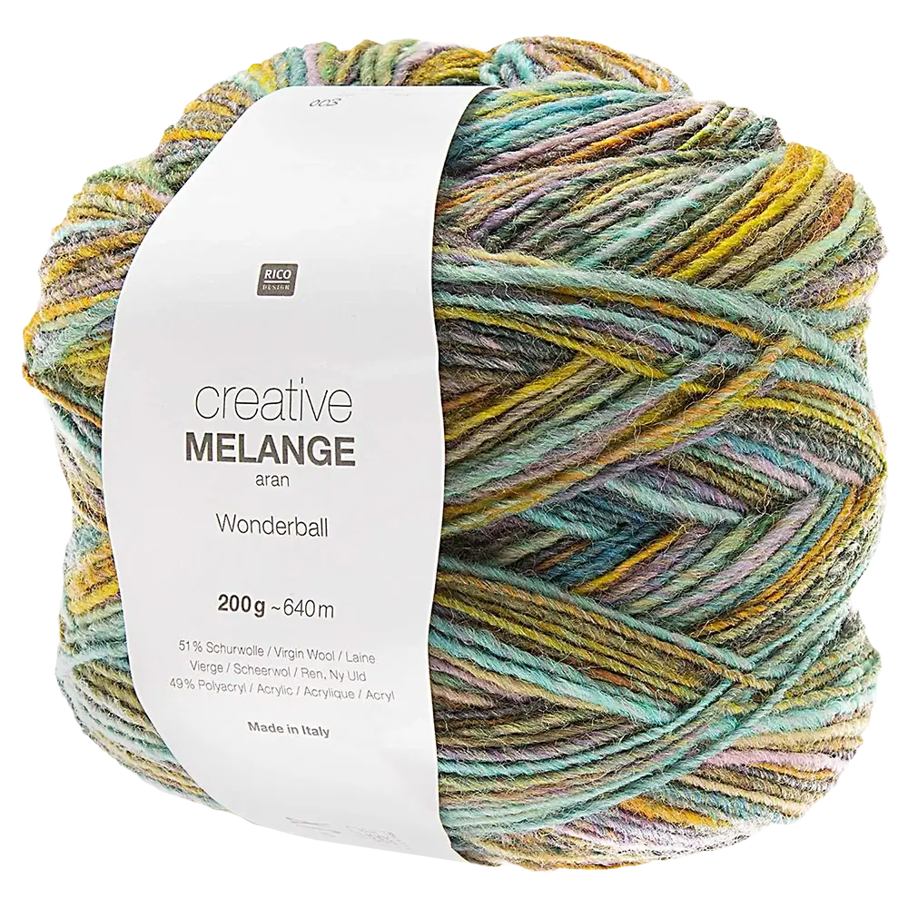 #Farbe_Rico Design Creative Melange Wonderball | 003 Flieder-Türkis