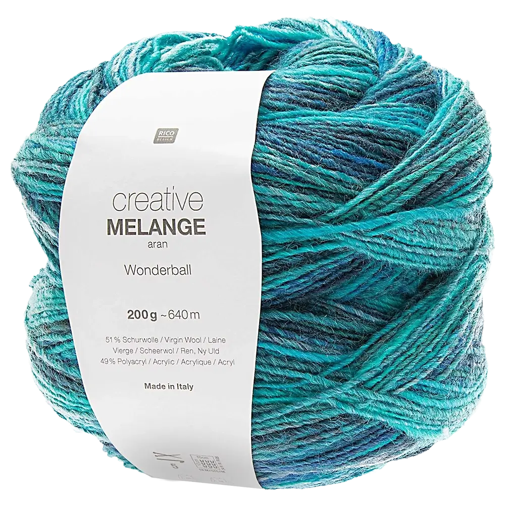 #Farbe_Rico Design Creative Melange Wonderball | 006 Aqua Mix