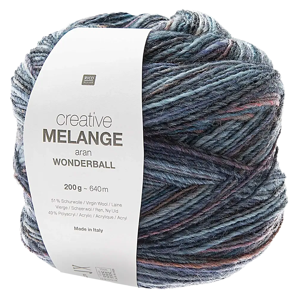 #Farbe_Rico Design Creative Melange Wonderball | 007 Lila-Petrol