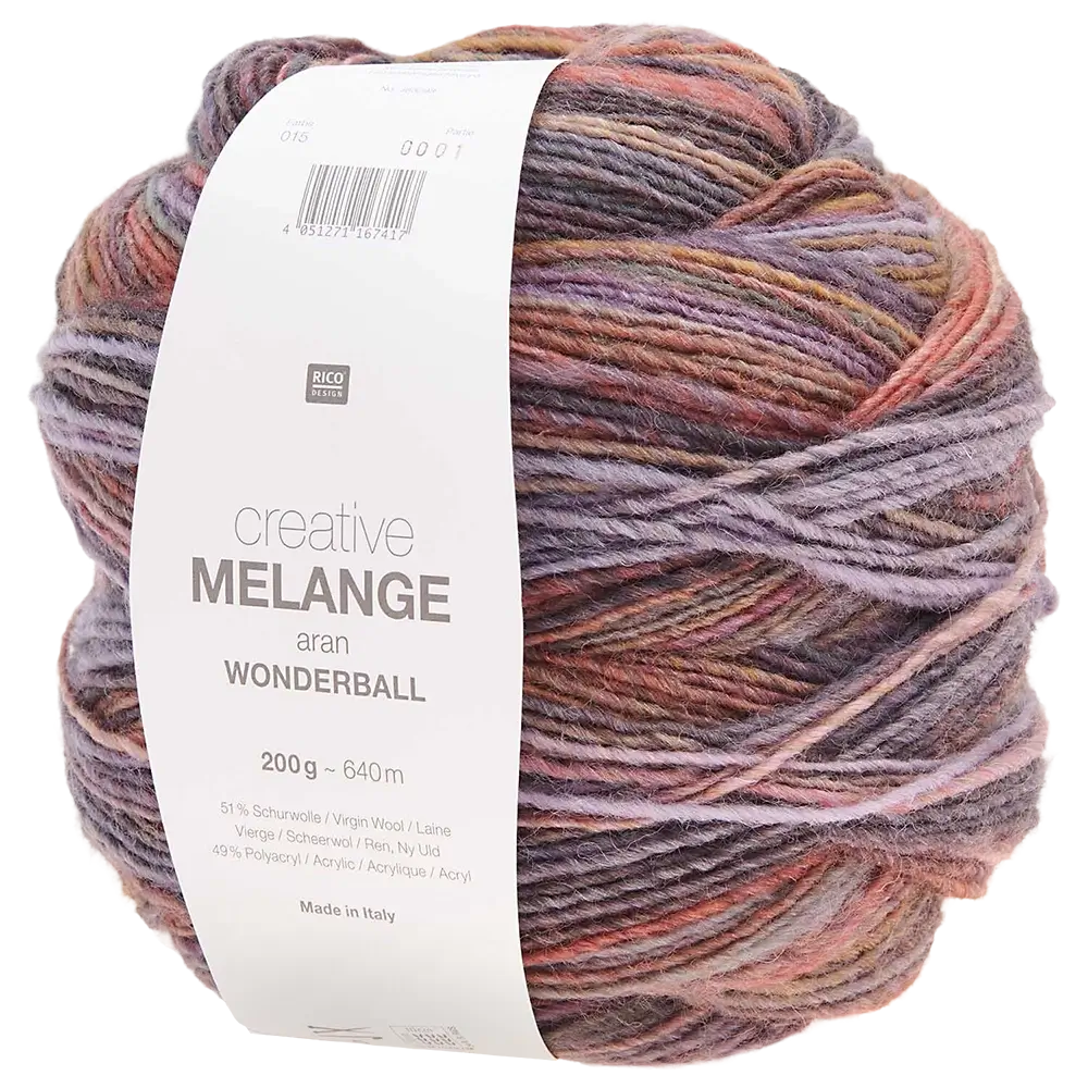 #Farbe_Rico Design Creative Melange Wonderball | 015 Flieder-Orange