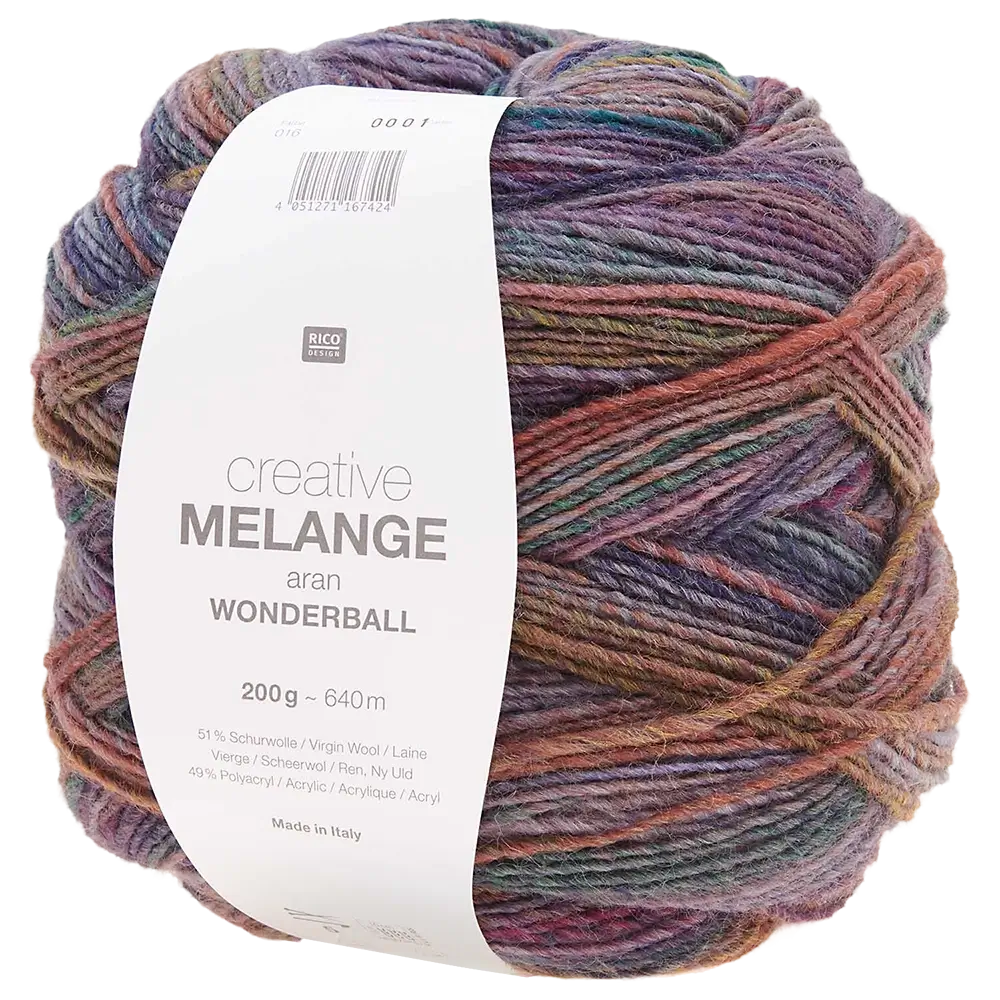 #Farbe_Rico Design Creative Melange Wonderball | 016 Lila-Rost