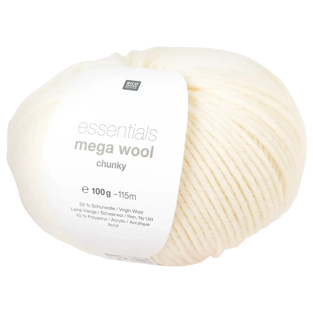 #Farbe_Rico Design Essentials Mega Wool Chunky | 001 Creme
