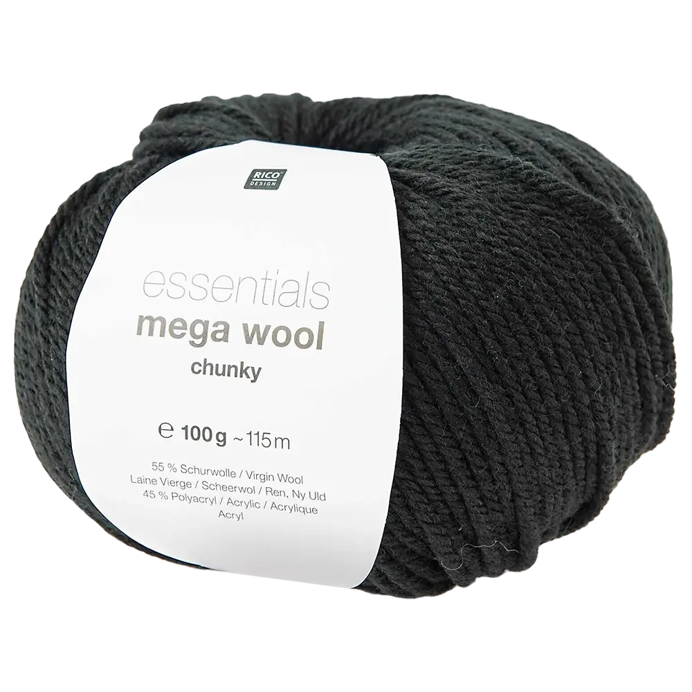 #Farbe_Rico Design Essentials Mega Wool Chunky | 016 Schwarz