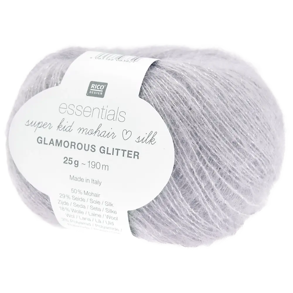 #Farbe_Rico Design Essentials Super Kid Mohair Loves Silk Glamorous Glitter | 009 Lavendel