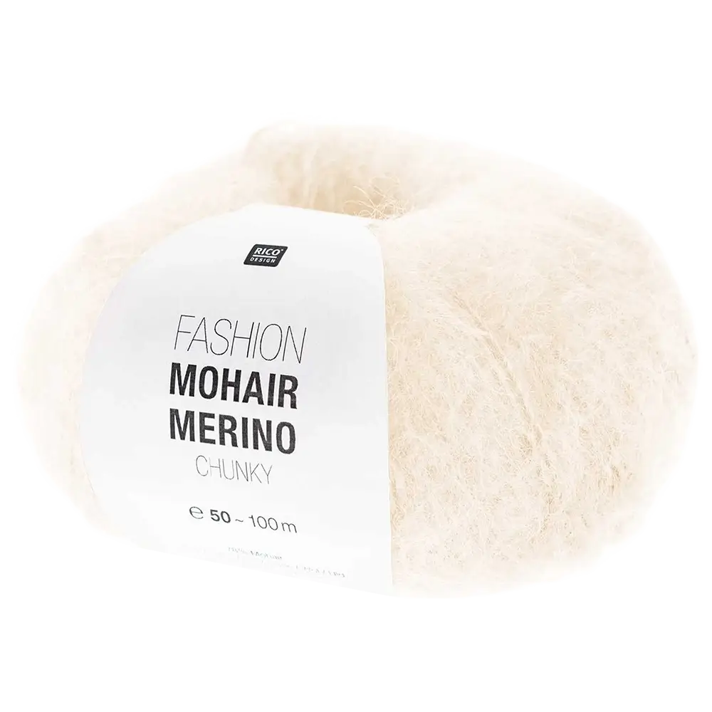 #Farbe_Rico Design Fashion Mohair Merino Chunky | 001 Creme