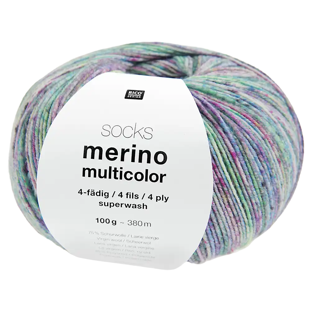#Farbe_Rico Design Socks Merino Multicolor | 001 Flowers