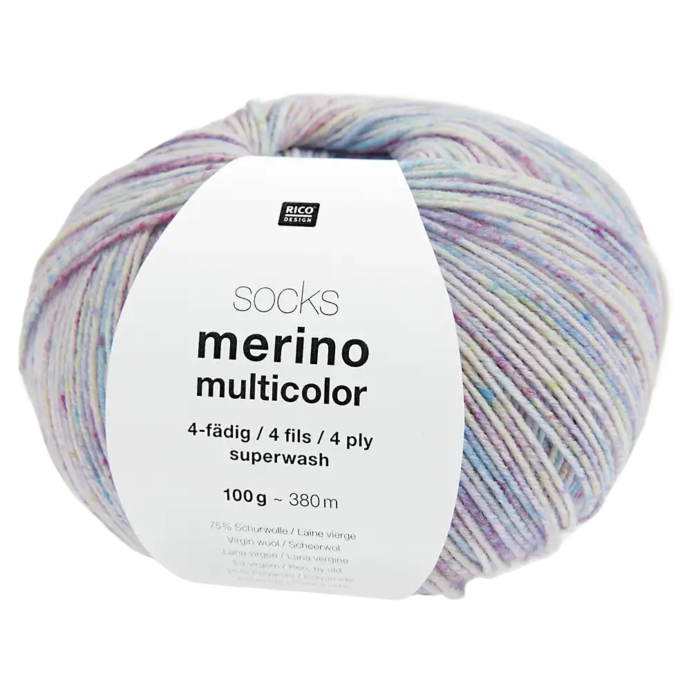 #Farbe_Rico Design Socks Merino Multicolor | 002 Berries