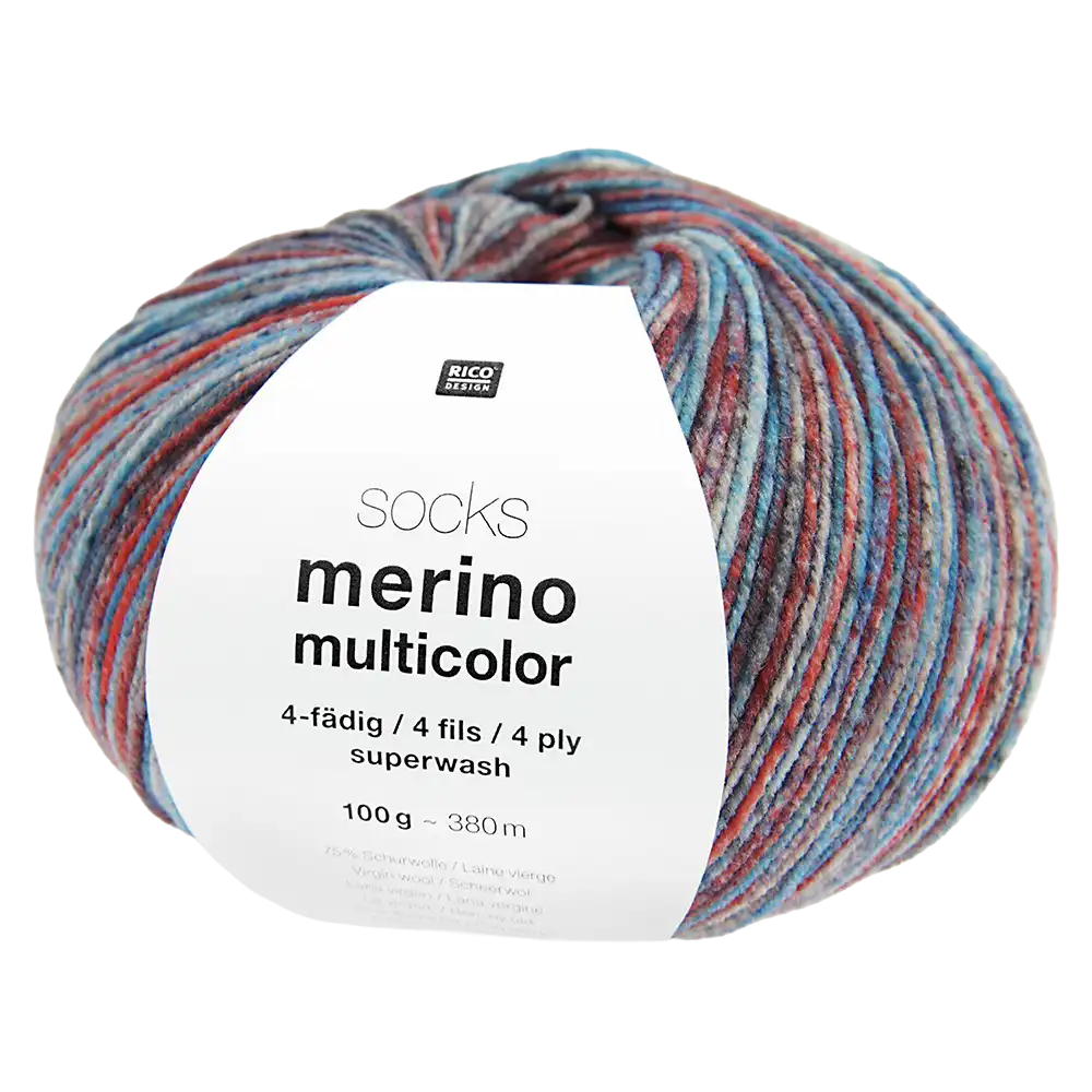 #Farbe_Rico Design Socks Merino Multicolor | 003 Elements
