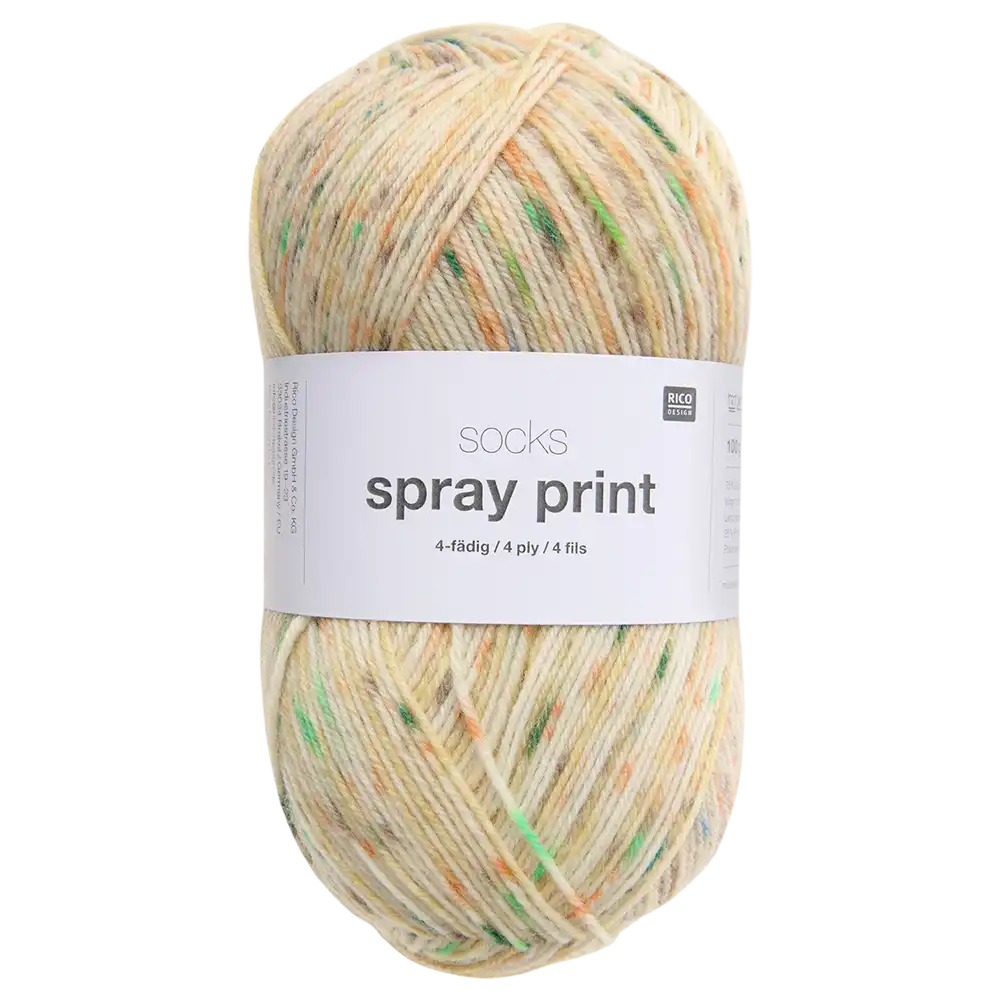 #Farbe_Rico Design Socks Spray Print | 001 Sunflower