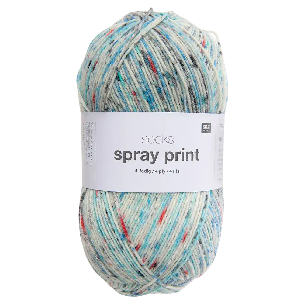 #Farbe_Rico Design Socks Spray Print | 005 Ocean