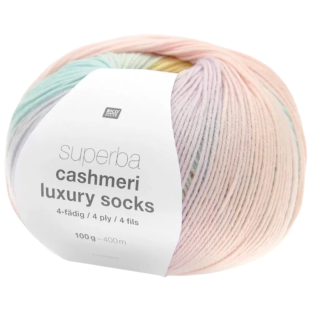 #Farbe_Rico Design Superba Cashmeri Luxury Socks | 032 Marshmallow