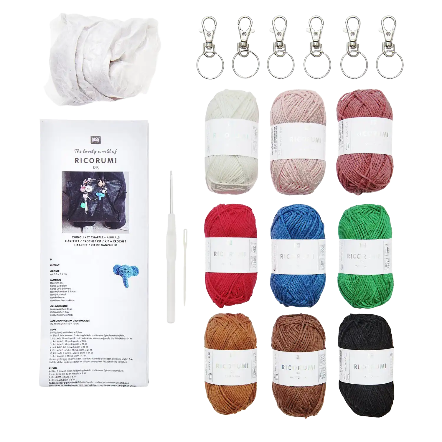 Schlüsselanhänger Chingu Animals (Ricorumi Häkelset)
