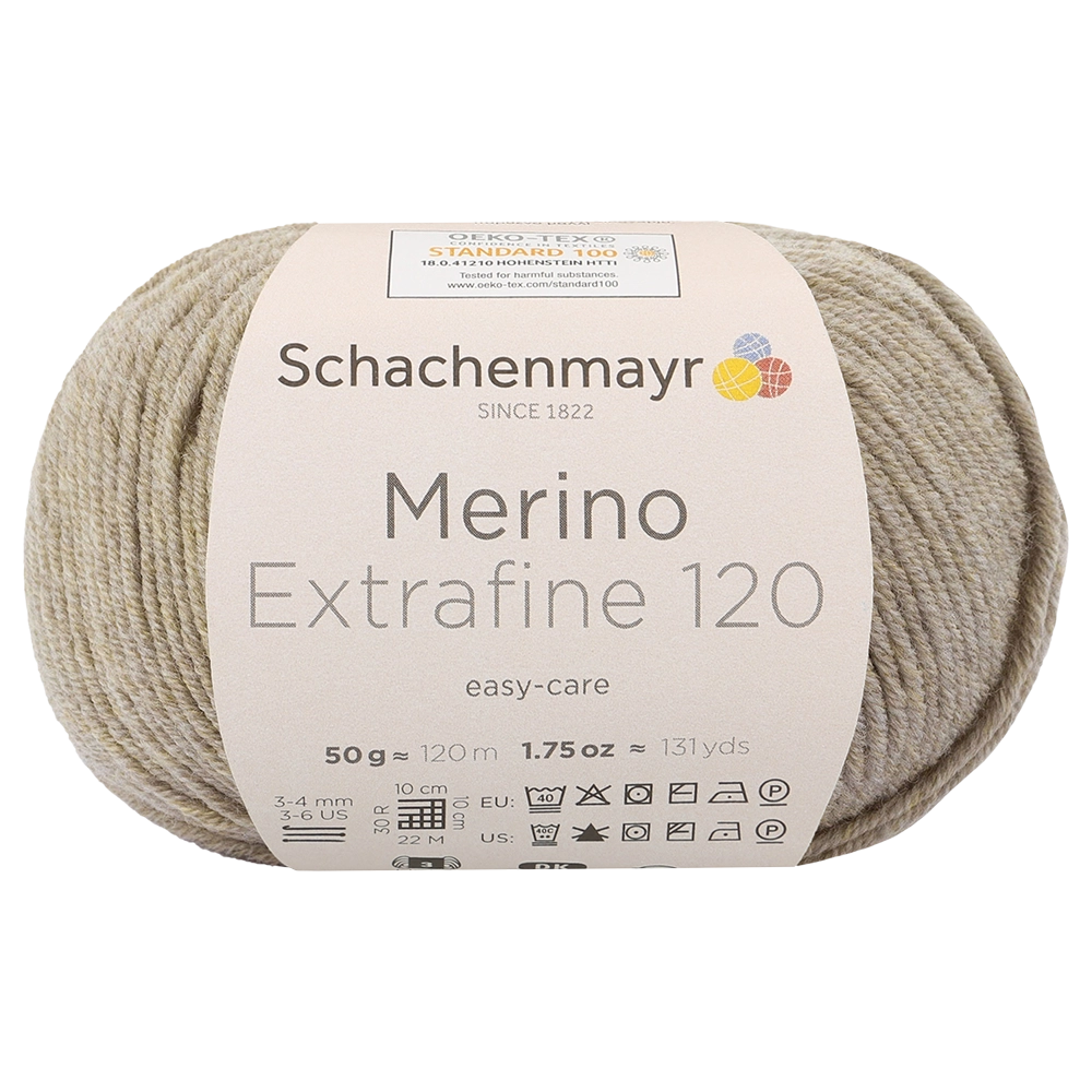 #Farbe_Schachenmayr Merino Extrafine 120 | 00106 Beige meliert