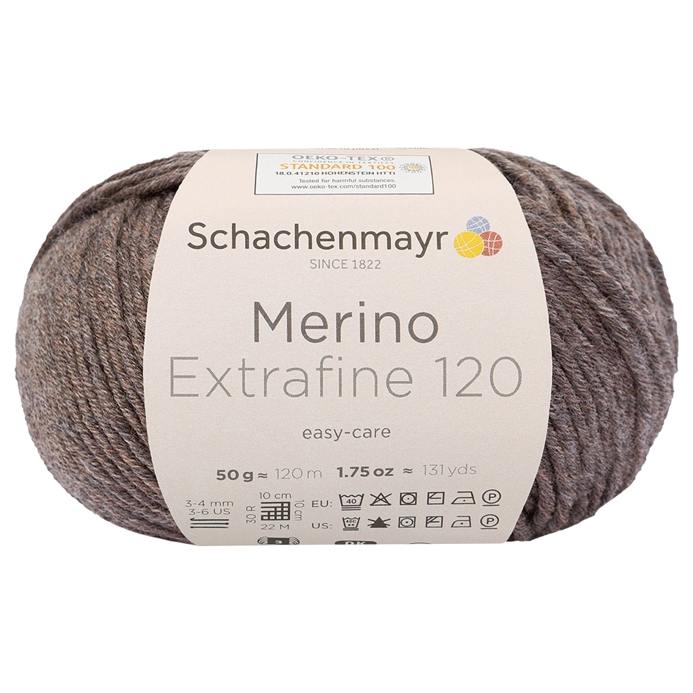 #Farbe_Schachenmayr Merino Extrafine 120 | 00114 Holz meliert