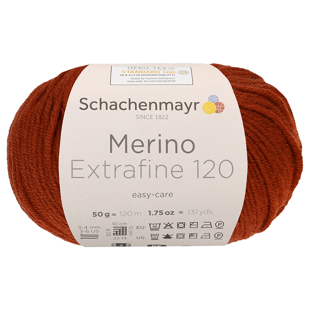 #Farbe_Schachenmayr Merino Extrafine 120 | 00115 Ziegel