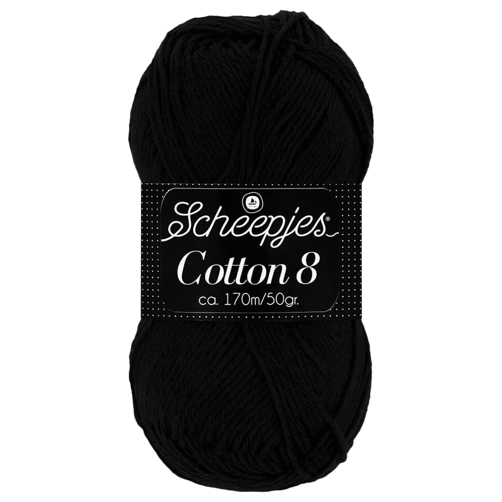 #Farbe_Scheepjes Cotton 8 | 515 Schwarz